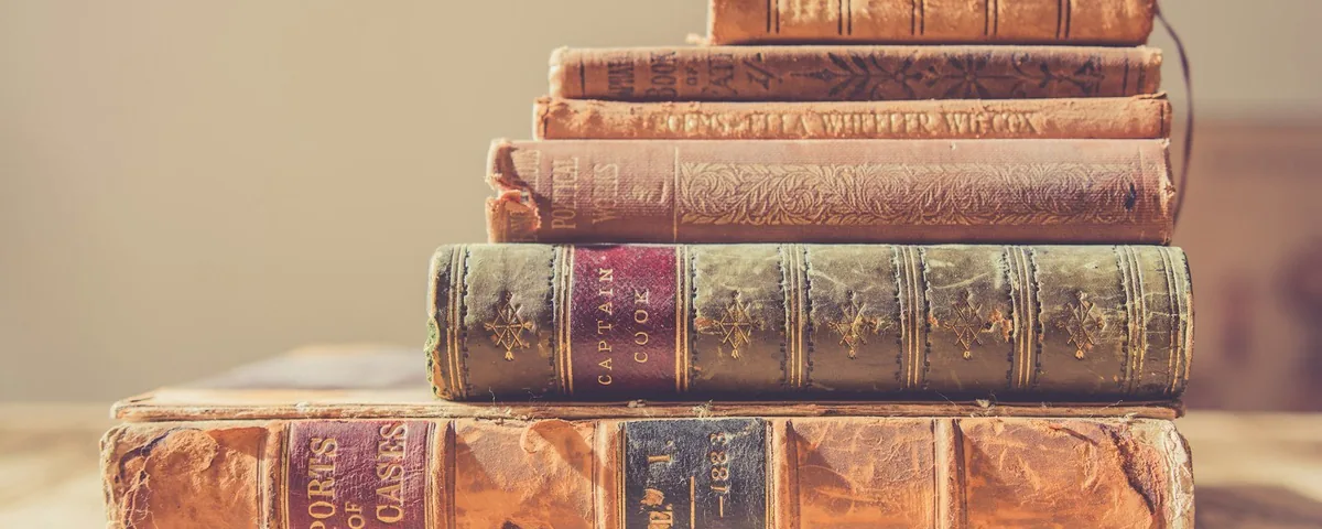 A leather-bound antique book