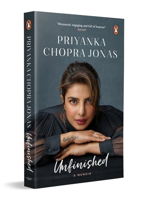 Cover of Unfinished: A Memoir by Priyanka Chopra Jonas